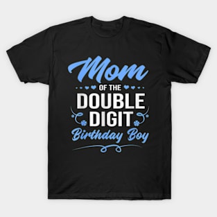 Double Digit Birthday Boy Mom T-Shirt